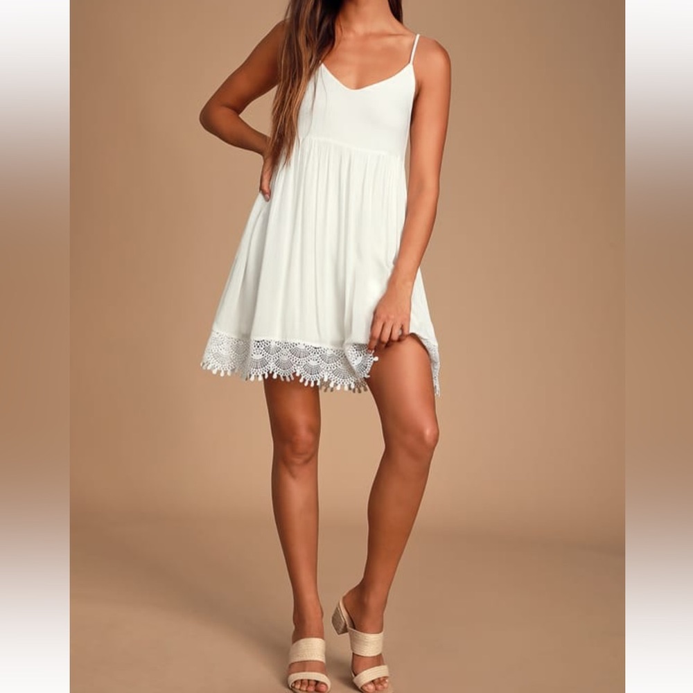 Rhiannon Ivory Lace Babydoll Dress